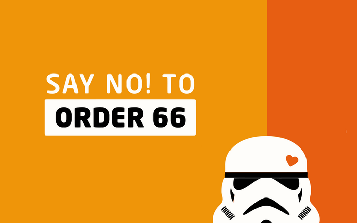 Stormtrooper saying no to Order 66