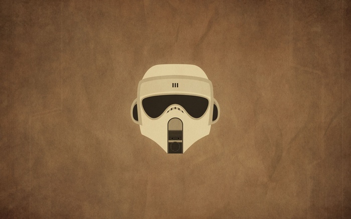 Star Wars Scout Trooper Helmet Minimalist Art