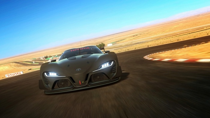 Toyota FT1 Concept Car on a Desert Race Track
