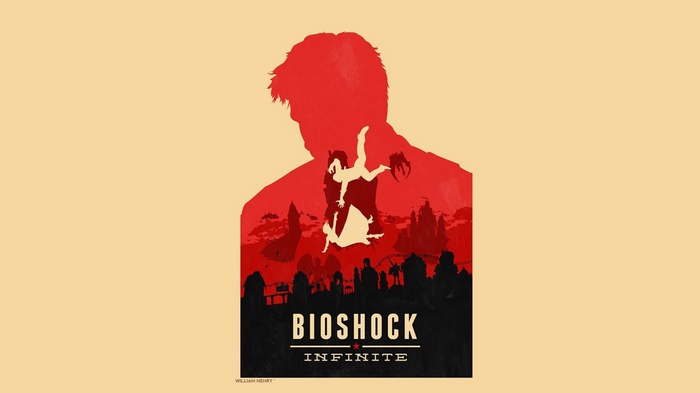 BioShock Infinite Poster with Silhouettes