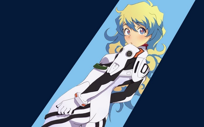 Nia Teppelin in Evangelion Plugsuit