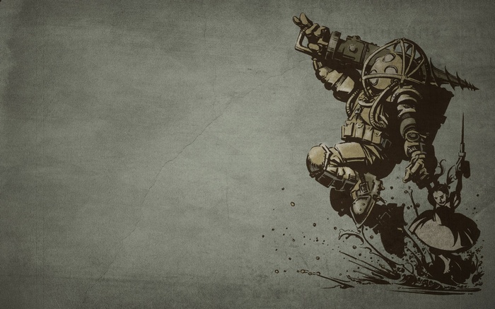Big Daddy and Little Sister from BioShock