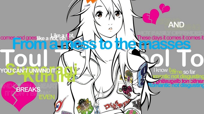 Air Gear Anime Girl Typography