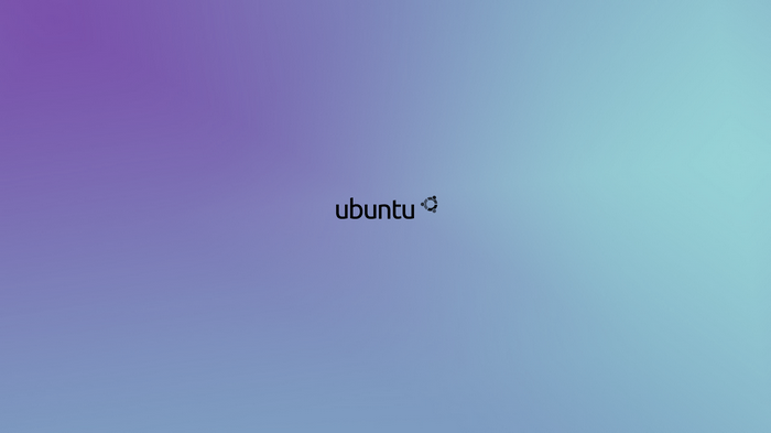 Ubuntu logo on a purple and blue gradient