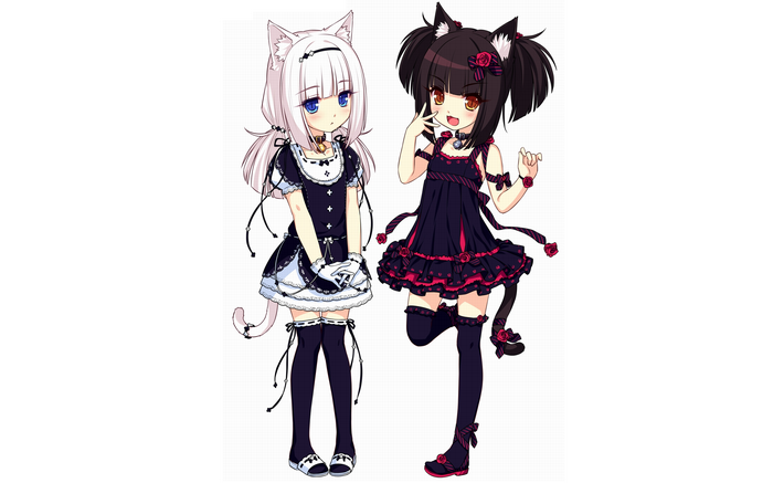 Neko Para Cat Girls Vanilla and Chocolate