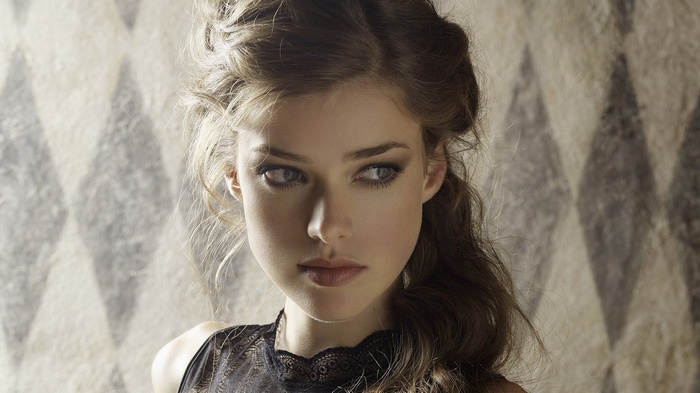 Portrait of Julia Saner, a brunette model