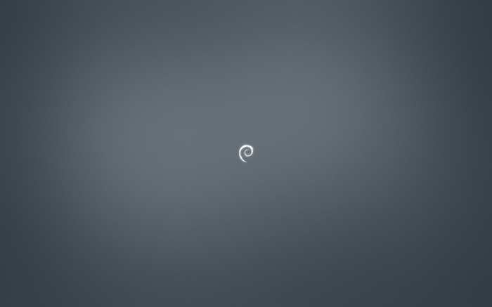 Debian Linux logo on a dark background