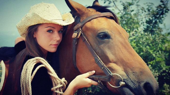 women horse photo manipulation cowgirl Lily C Raisa