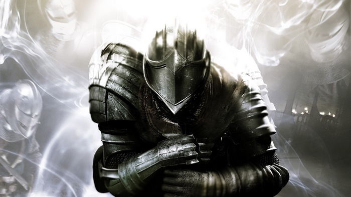 Dark Souls Knight in Armor with Smoke