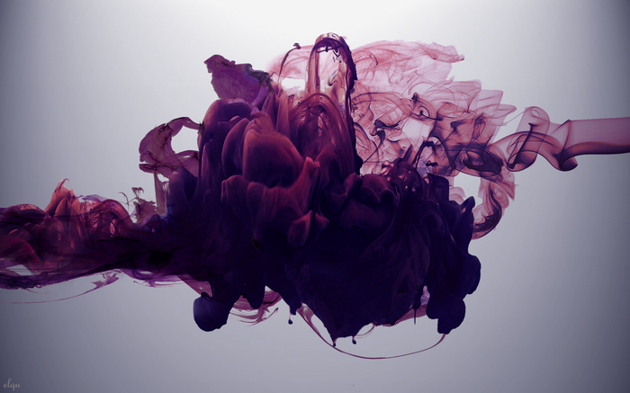 smoke ink liquid abstract paint in water