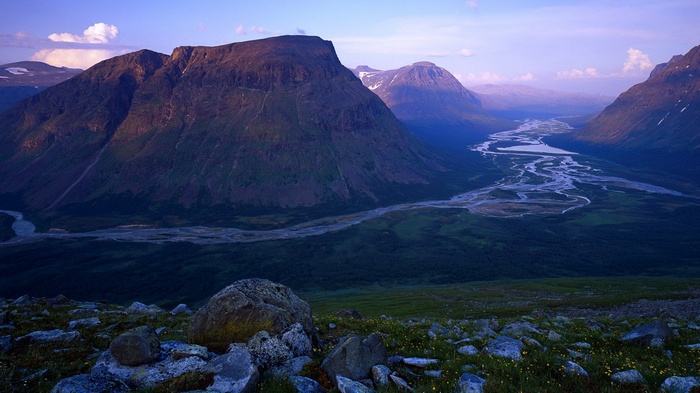 Sarek National Park, Sweden: Mountain Valley with River