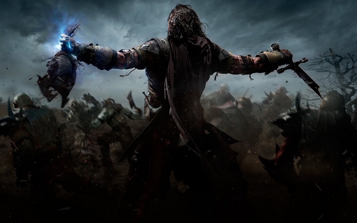 Talion fighting orcs in Middle-earth: Shadow of Mordor