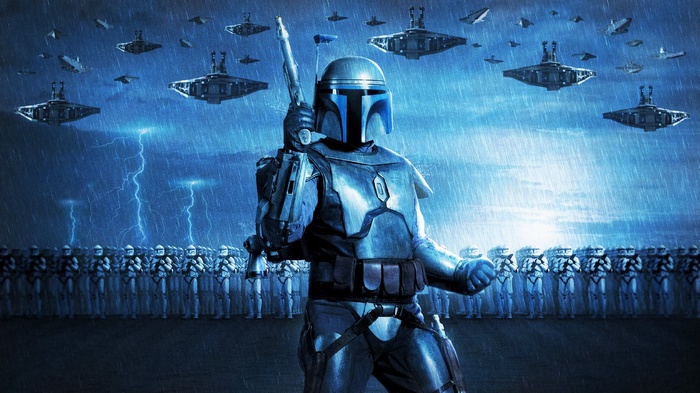 Jango Fett and Clone Troopers in Star Wars