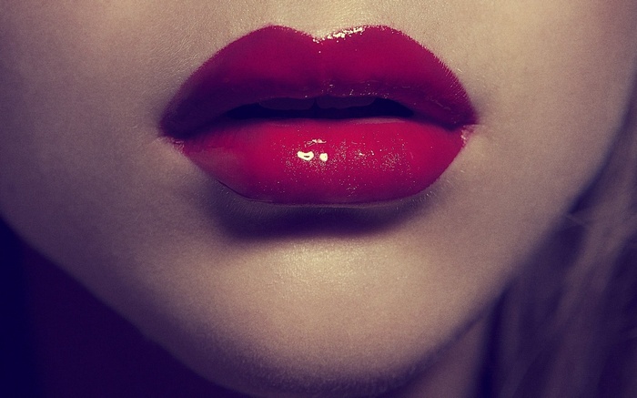 Face Women Juicy Lips Closeup Red Lipstick Mouths Lips Hd