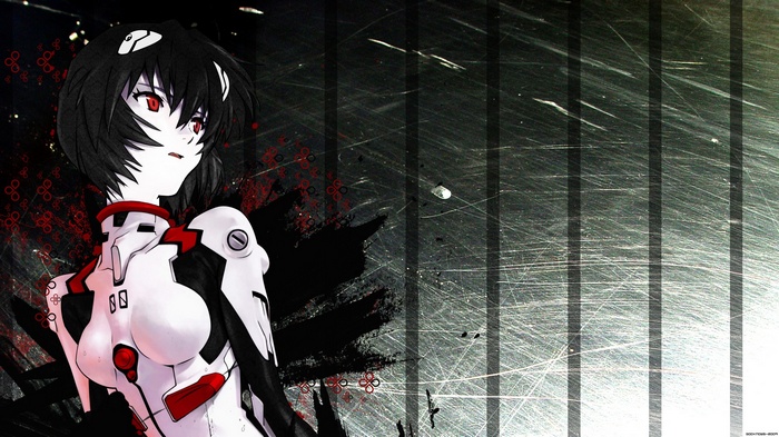 Ayanami Rei in Neon Genesis Evangelion plugsuit