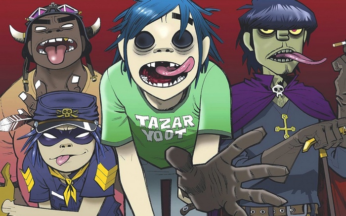 Jamie Hewlett Noodle music Murdoc Niccals Gorillaz Russel Hobbs 2-D