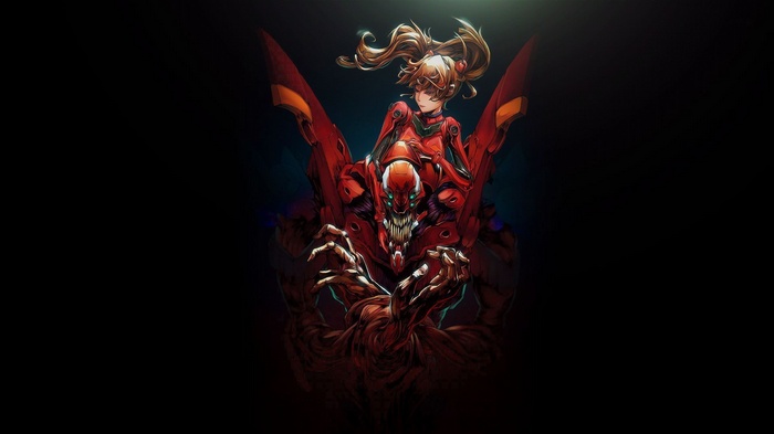 Asuka Langley Soryu and EVA Unit 02