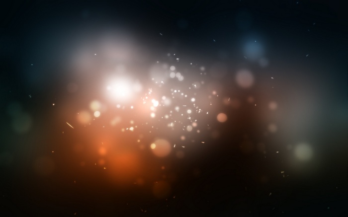 Abstract bokeh lights and particles