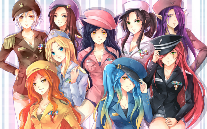 Ahri Akali Lux League of Legends Riven Katarina Morgana anime girls Caitlyn Sona Leona