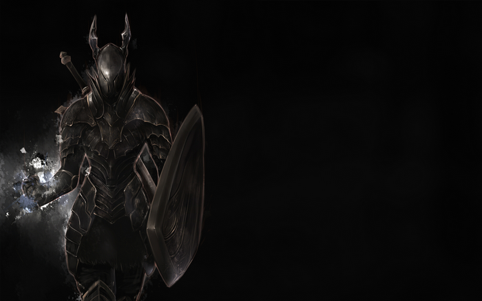 Dark Souls Black Knight with Sword and Shield
