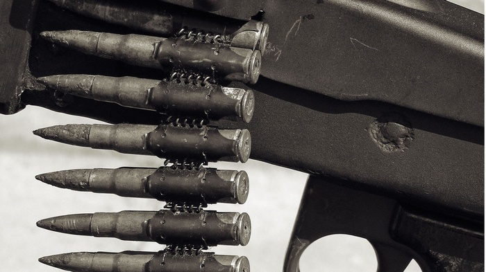 Ammunition belt for a machine gun