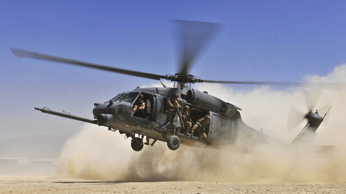 US Air Force HH-60G Combat Rescue Helicopter Landing
