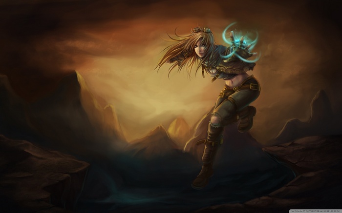 Ezreal genderswap casting magic in League of Legends
