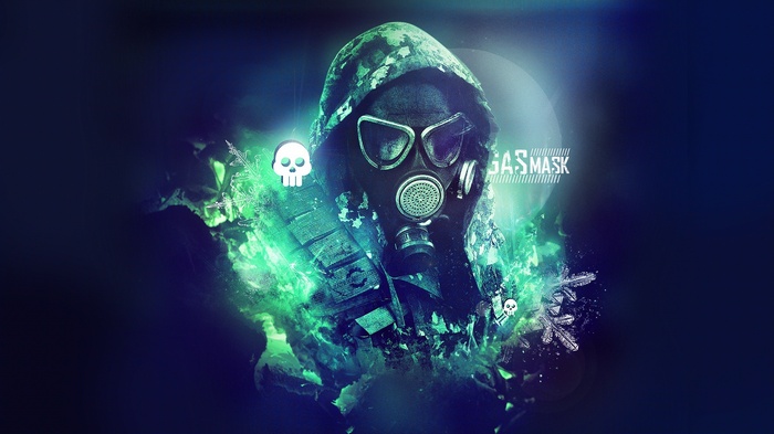 Gas Mask Skull Digital Art