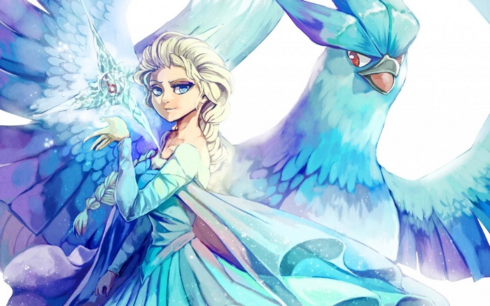 Princess Elsa crossover Pokémon Articuno Frozen movie