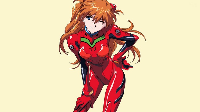 Asuka Langley Soryu in a red plugsuit