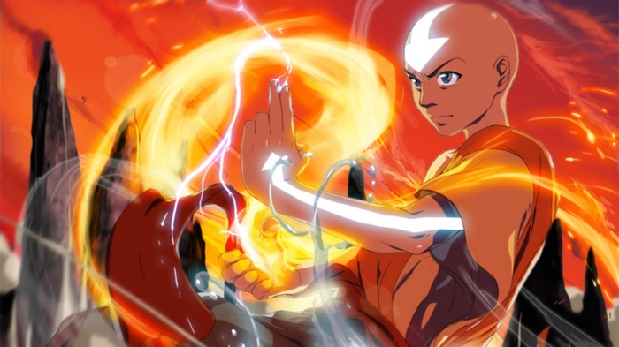 Aang from Avatar: The Last Airbender uses airbending