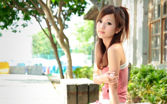 Mikako Zhang Kaijie posing outdoors