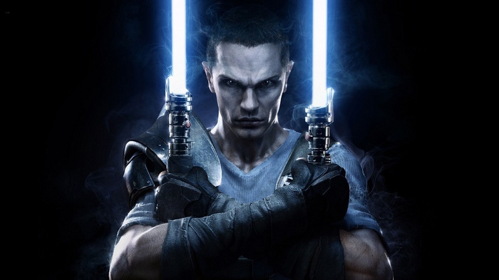 Starkiller from Star Wars: The Force Unleashed II with lightsabers