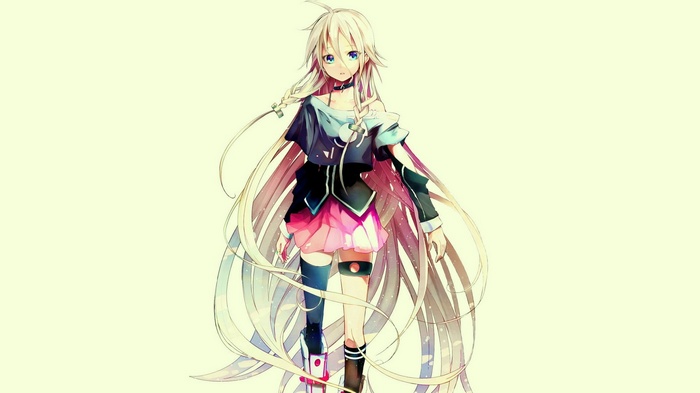 IA Vocaloid anime girl with long blonde hair