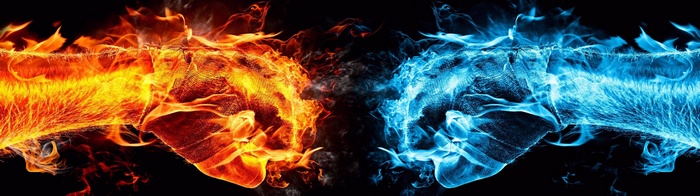 Mortal Kombat Fire and Ice Fists Clash