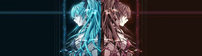 Hatsune Miku and Kagamine Rin anime characters