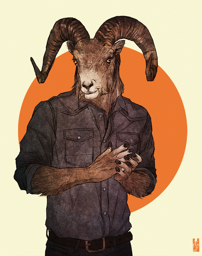 Anthro Ram Character Design by Kim Nguyen