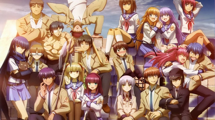 Angel Beats! characters posing together