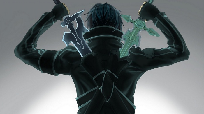 Kirigaya Kazuto with two swords from Sword Art Online