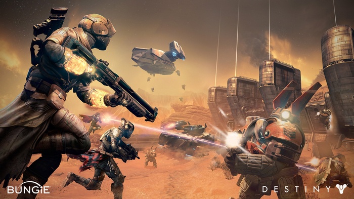 Destiny video game combat scene