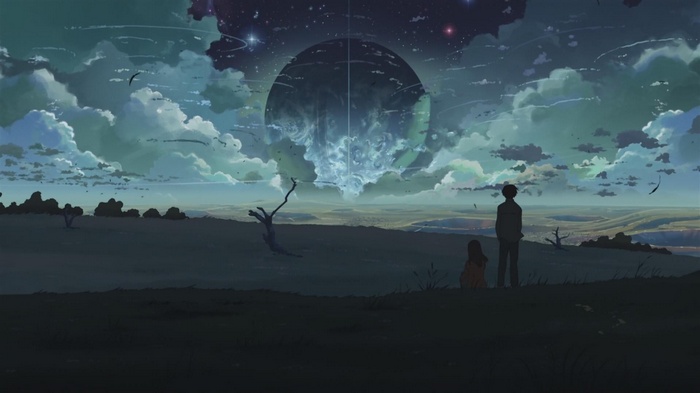 Makoto Shinkai's 5 Centimeters Per Second surreal night sky