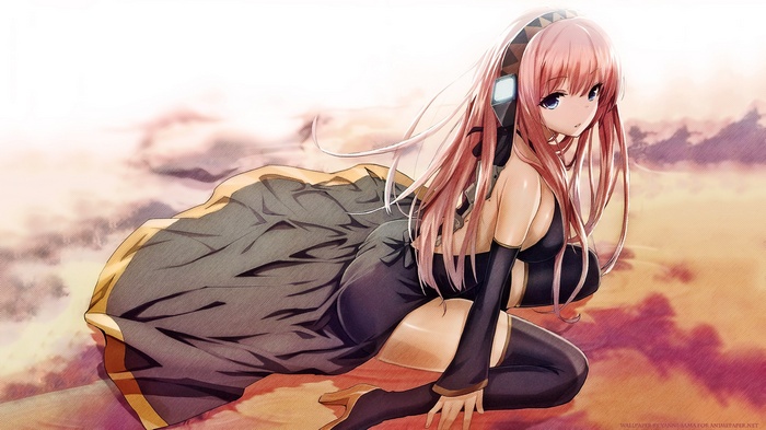 Megurine Luka Vocaloid anime girl with pink hair