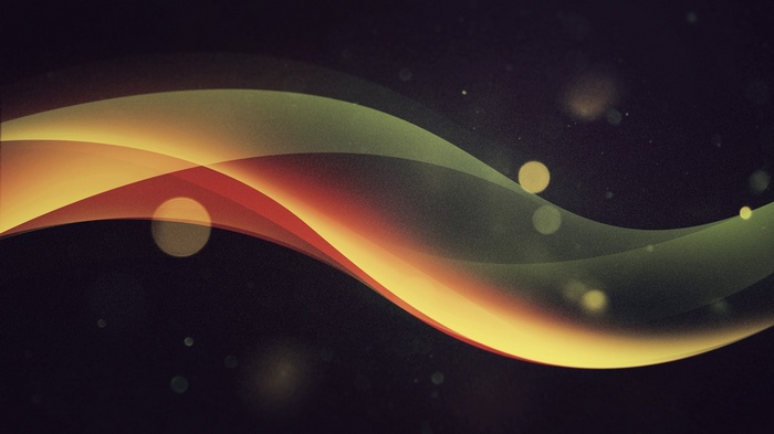 Abstract colorful waveforms with bokeh