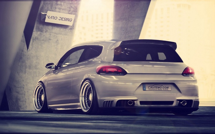 Volkswagen Scirocco with custom body kit