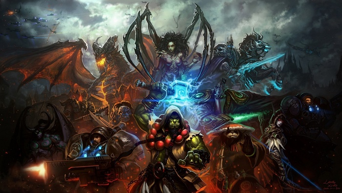 Warcraft and StarCraft characters assemble