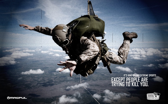 Magpul Skydiver with Rifle