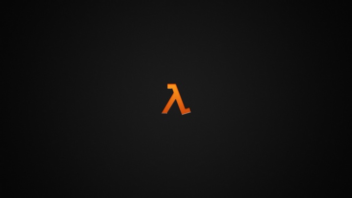 Half-Life Lambda Logo on Dark Background