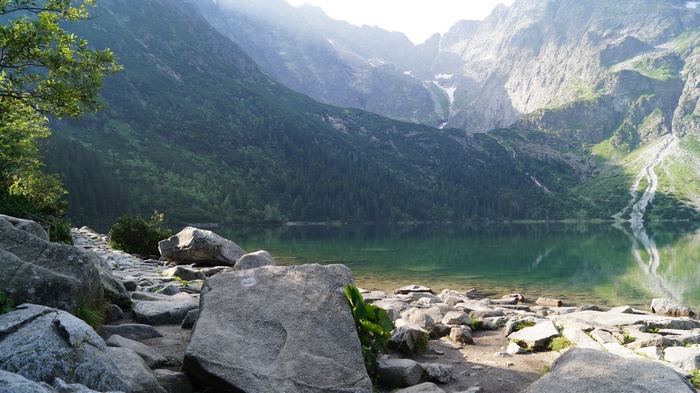 Morskie Oko lake in the Tatra Mountains, Poland