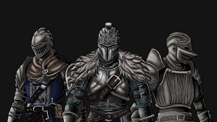 Dark Souls characters in armor