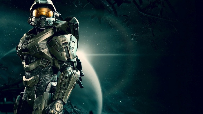 Master Chief from Halo 4 in space